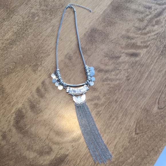 Aldo necklace. Silver colour. 21.5 inches for the neck. NWOT. 3 for $15 - Picture 2 of 5